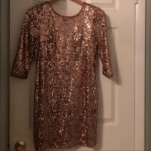 Gold sequin midi/mini dress